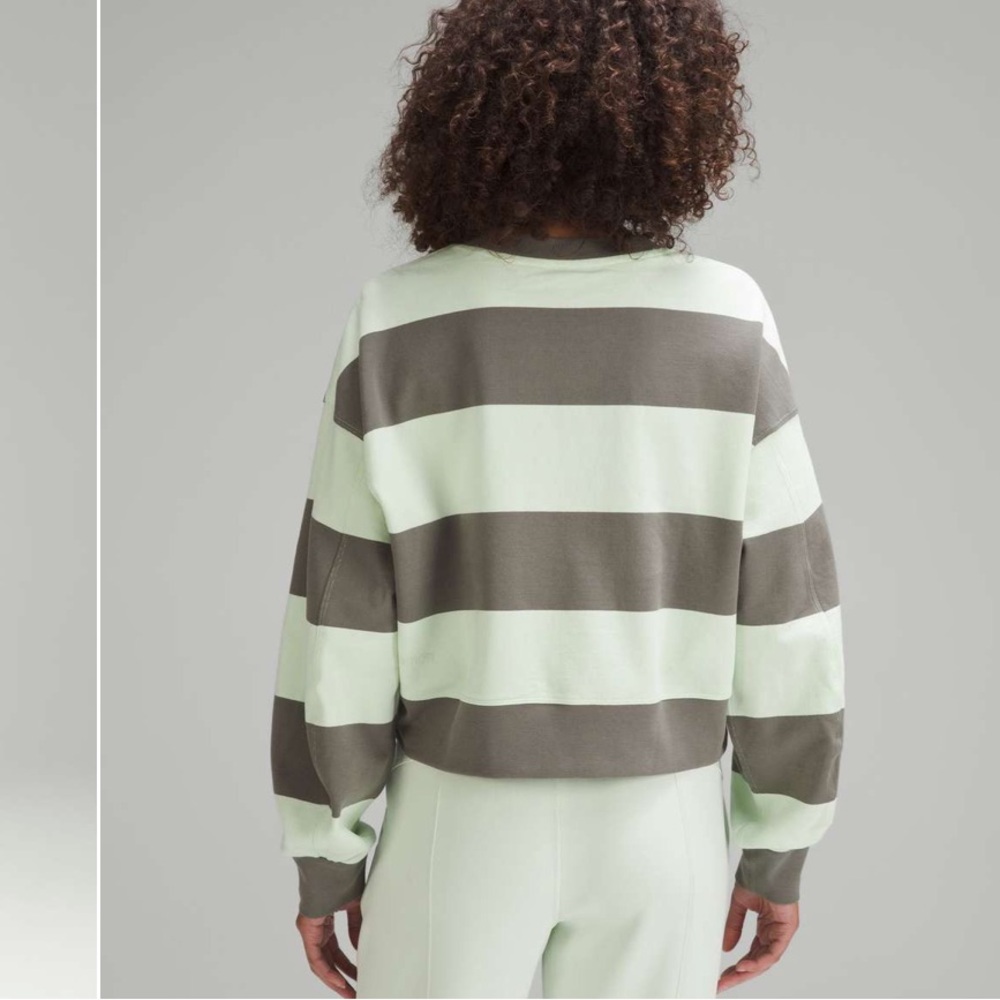 lululemon athletica Green and Gray Striped Sweatshirt - Picture 2 of 12